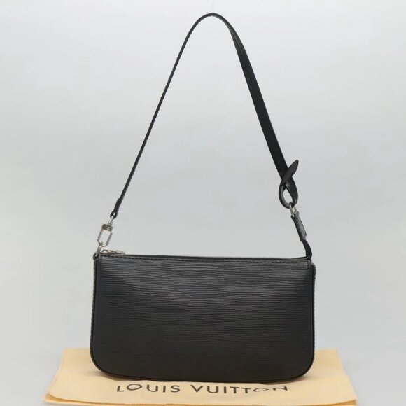 LOUIS VUITTON Epi Pochette Accessoires Accessory Pouch Black M52982 Auth 140897 - Picture 10 of 16